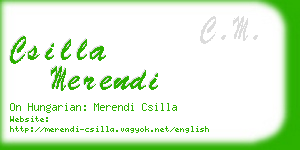 csilla merendi business card